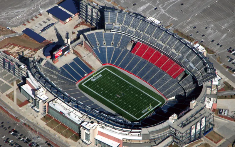 Gillette Stadium top view, Foxborough